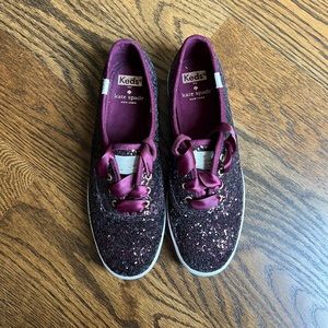 NWOT Keds x Kate Spade Purple Glitter Sneakers Size 7